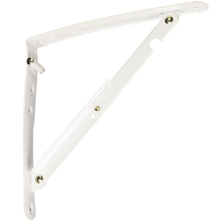 ULTRA HARDWARE 8 X 8 FOLDING SHELF BRACKET (1) PAIR WHITE